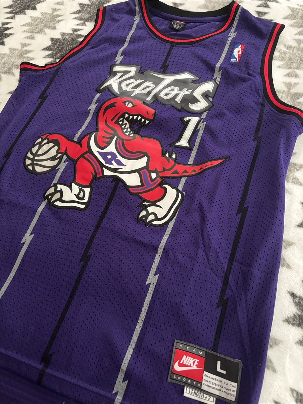 Toronto Raptors Tracy McGrady #1Purple Vintage Jersey - Nike - Picture 2 of 4